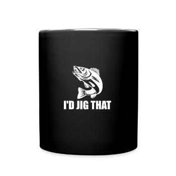 Zander Pike Fishing Anglers - Full Colour Mug - black - Front