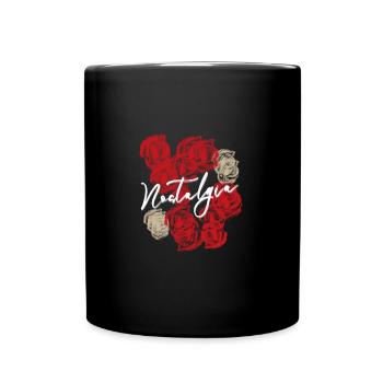 Vintage Rose Nostalgia - Full Colour Mug - black - Front
