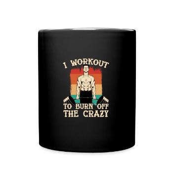 Gewichtheben Fitness Workout Fitnessstudio - Tasse einfarbig - Schwarz - Vorne