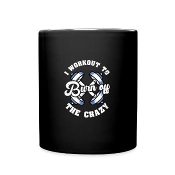 Gewichtheben Fitness Workout Fitnessstudio - Tasse einfarbig - Schwarz - Vorne