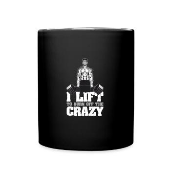 Gewichtheben Fitness Workout Fitnessstudio - Tasse einfarbig - Schwarz - Vorne