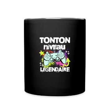Tonton niveau légendaire t-shirt gamer humour - Mug uni - noir - Devant