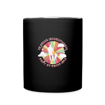 Papy et petit fils humour cadeau pour grand-père - Mug uni - noir - Devant