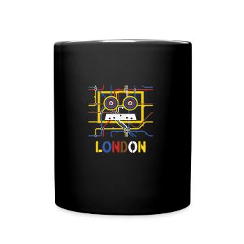 London Tube Map Underground Tape Style London - Tasse einfarbig - Schwarz - Vorne
