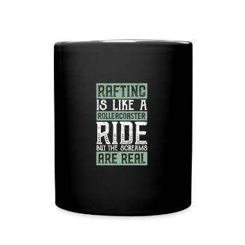 River Rafting - Full Colour Mug - black - Front