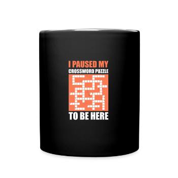 Mots croisés - Mug uni - noir - Devant