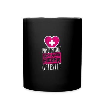 Schlager Party Outfit Kostüm - Tasse einfarbig - Schwarz - Vorne