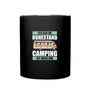 Wohnwagen Wohnmobil Camping Spruch - Tasse einfarbig - Schwarz - Vorne