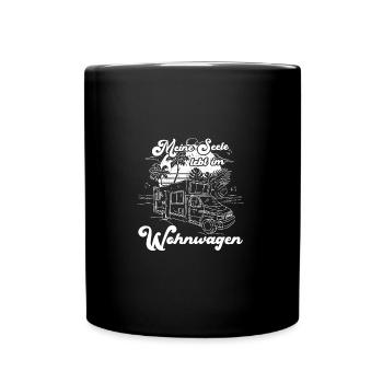 Wohnwagen Wohnmobil Camping Spruch - Tasse einfarbig - Schwarz - Vorne