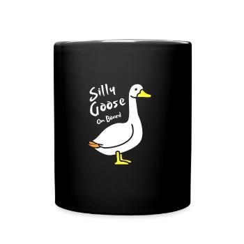 Silly Goose on Board - Tasse einfarbig - Schwarz - Vorne