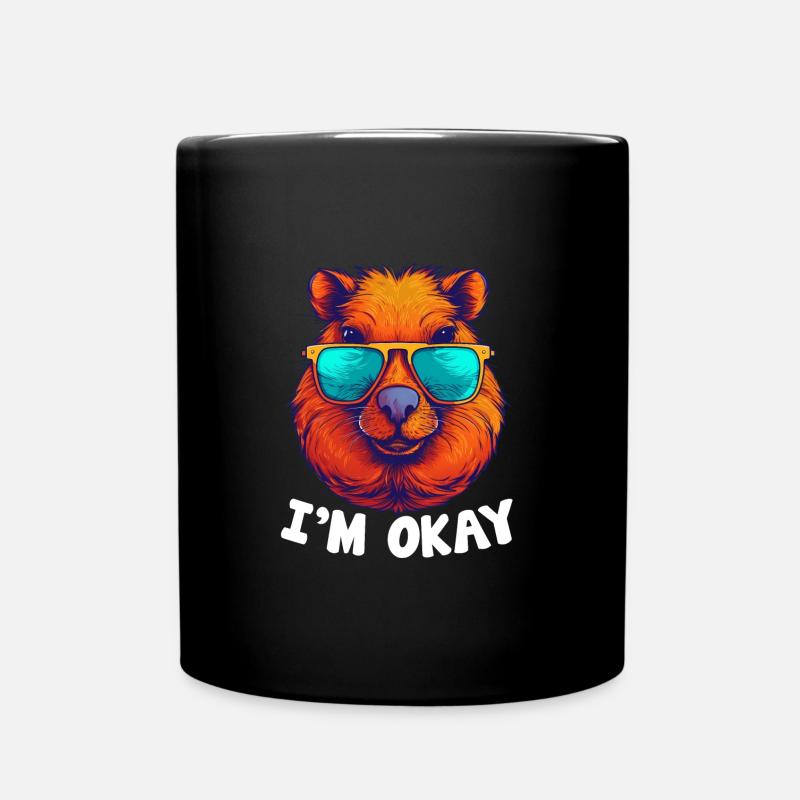 Capybara Drôle de rongeur Capybara Capybara - Mug uni - noir