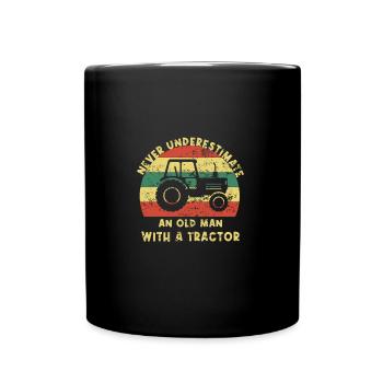 Mens Farmers Never Underestimate An Old Man With A - Full Colour Mug - black - Front