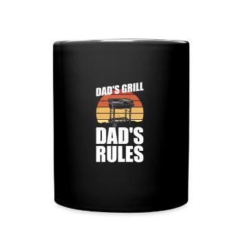 BBQ Daddy Joke BBQ Grill Daddy - Full Colour Mug - black - Front