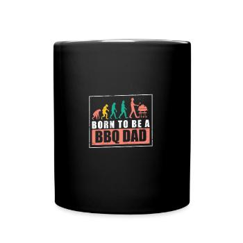 BBQ Daddy Joke BBQ Grill Daddy - Full Colour Mug - black - Front