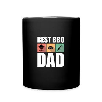 BBQ Daddy Joke BBQ Grill Daddy - Full Colour Mug - black - Front
