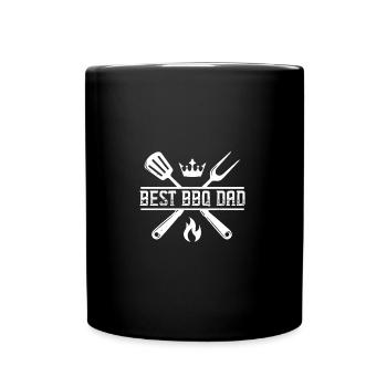 BBQ Daddy Joke BBQ Grill Daddy - Full Colour Mug - black - Front