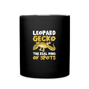 Leopard Gecko Lizard Lover - Full Colour Mug - black - Front
