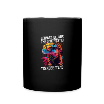 Leopard Gecko Lizard Lover - Full Colour Mug - black - Front