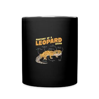 Leopard Gecko Lizard Lover - Full Colour Mug - black - Front