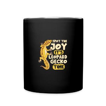 Leopard Gecko Lizard Lover - Full Colour Mug - black - Front