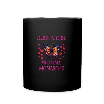 JUSTE UNE FILLE QUI AIME LES MONARQUES - Mug uni - noir - Devant