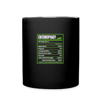 Entomophagy Nutrition Facts, Insect Protein - Tasse einfarbig - Schwarz - Vorne
