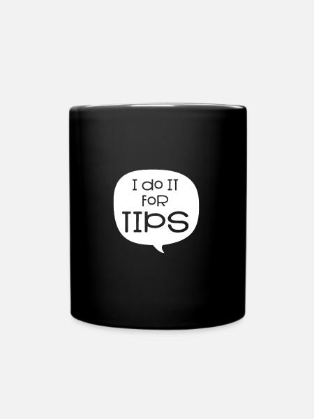 Diner Bar Kellnerin Kellner - Tasse einfarbig - Schwarz