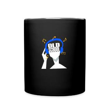 My headphones only play old school - Full Colour Mug - black - Front