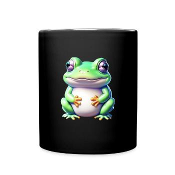 Frosch - Tasse einfarbig - Schwarz - Vorne