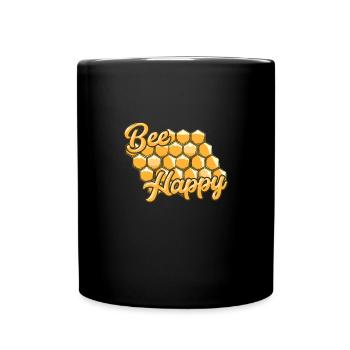 Bee Happy - Mug uni - noir - Devant