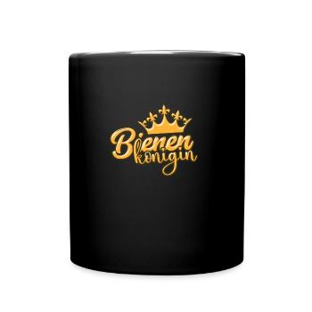 Bienenkönigin Krone - Tasse einfarbig - Schwarz - Vorne