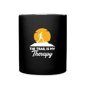 Le Trail est ma thérapie - Ultimate Trail Running - Mug uni - noir - Devant