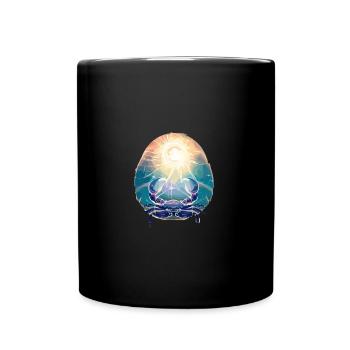 Sternzeichen Krebs - Tasse einfarbig - Schwarz - Vorne