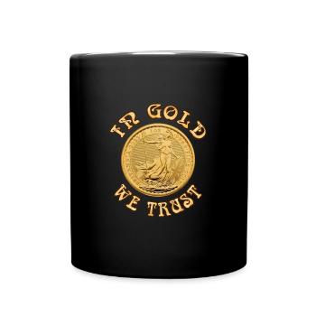 In Gold We Trust - Britannia Gold Coin - Full Colour Mug - black - Front