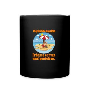 Rente, die gewünschte Entspannung. - Tasse einfarbig - Schwarz - Vorne