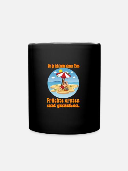Rente, die gewünschte Entspannung. - Tasse einfarbig - Schwarz