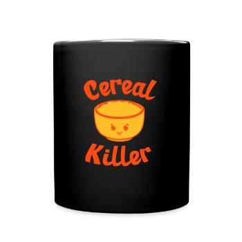 Blague fun chibi petit déjeuner - Mug uni - noir - Devant