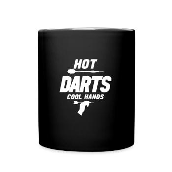 HOT DARTS COOL HANDS - Tasse einfarbig - Schwarz - Vorne