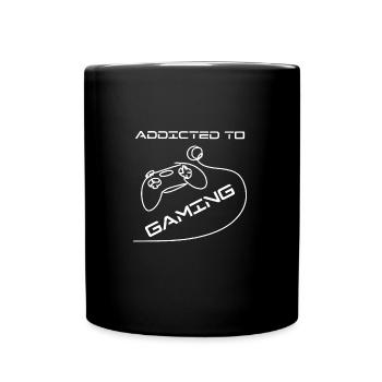 Accro au jeu - Mug uni - noir - Devant
