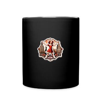 Annie's Big City Dreams – Musical im Art-Deco-Stil - Tasse einfarbig - Schwarz - Vorne