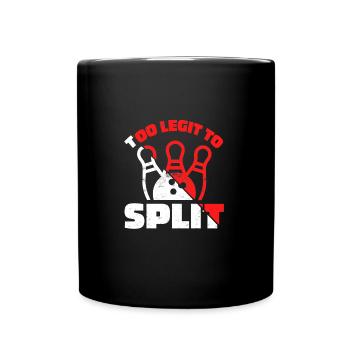 Chemise de bowling drôle - trop légitime pour se fendre - Mug uni - noir - Devant