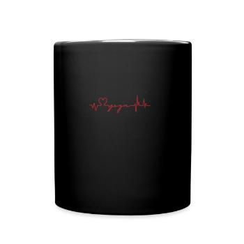 Mon cœur bat pour le yoga - Mug uni - noir - Devant
