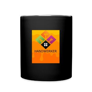 Artisan Shirt with Gradient Background - Full Colour Mug - black - Front