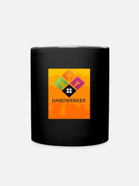 Artisan Shirt with Gradient Background - Full Colour Mug - black