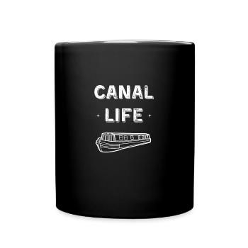 Vintage Narrowboat Barge Canal Life - Tasse einfarbig - Schwarz - Vorne