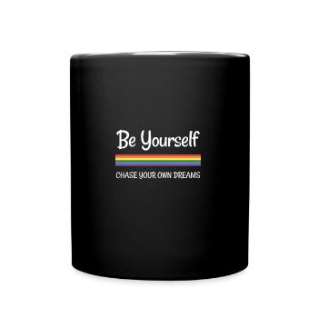 Fierté LGBTQ+ Arc-en-ciel Propres rêves Vous-même Hommes - Mug uni - noir - Devant