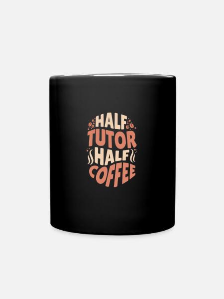 Tuteur Drôle Qui Aime Le Café Moitié Tuteur Moitié - Mug uni - noir