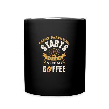 Coffee Lover Barista Quote Cappuccino Expresso - Full Colour Mug - black - Front