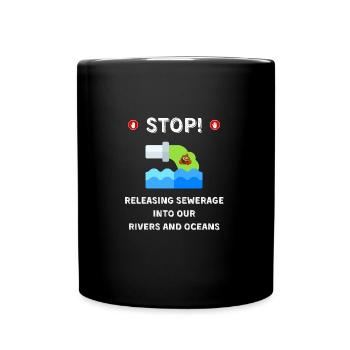 Drôle d’arrêt de l’environnement Pollution des égouts de - Mug uni - noir - Devant