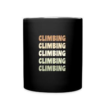 Aimer le plein air Escalade Conservation Hommes Femmes - Mug uni - noir - Devant